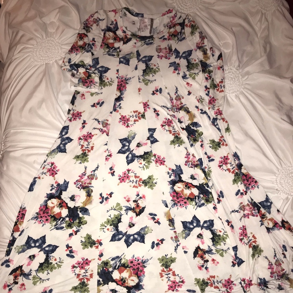 MOA USA midi dress in white